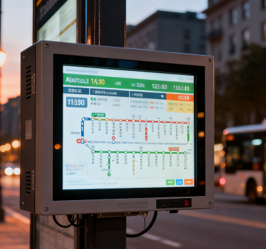工業顯示器在在公交電子站牌中的應用